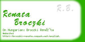 renata broczki business card